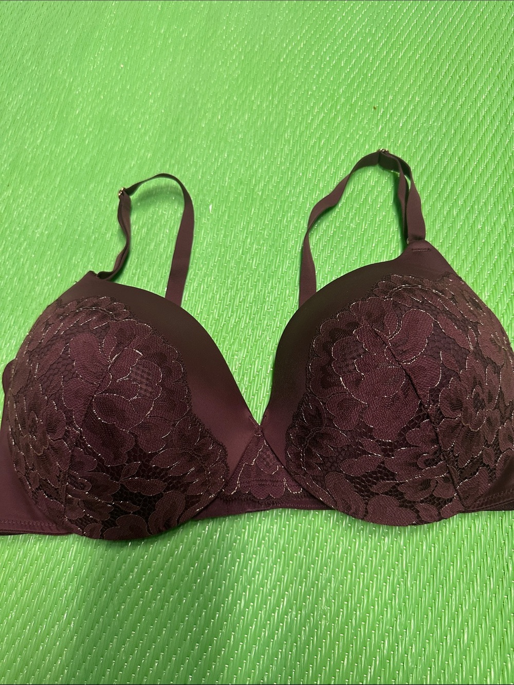 Maidenform Lace Overlay T-Shirt Bra - Plum